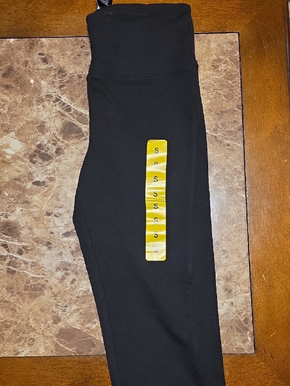 Max&MIA Black High-Waist French Terry Leggings Size Small - Picture 4 of 5